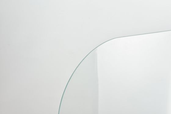 شاشة دش محورية مقاس 55 بوصة × 47 بوصة بإطار من الألومنيوم الفضي الزجاجي الشفاف مقاس 6 مم