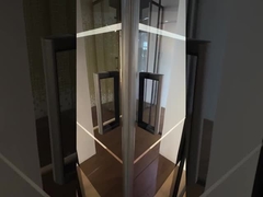 5/6mm بلاك زجاجي أسود مربع غرف الاستحمام مع ألوم إطار أسود