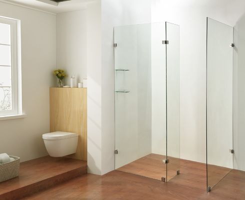 شراء 31 بوصة × 31 × 75 بوصة 3 جوانب دش زجاجي بدون إطار 6 مم online manufacture